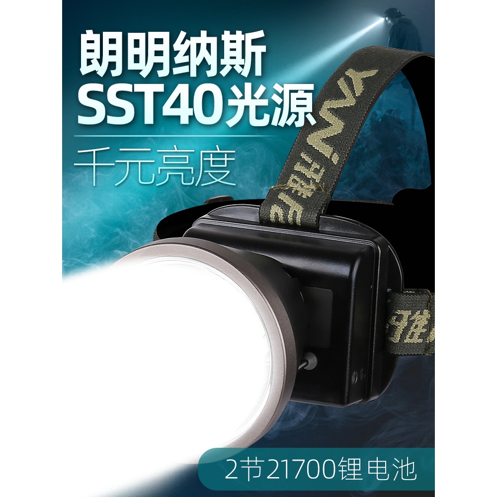 雅尼736S头灯led强光充电超亮头戴式手电筒21700锂电户外钓鱼矿灯