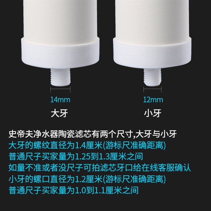 史蒂夫净水器滤芯通用sat900-11家用厨房陶Q瓷过滤器滤芯乔治配件