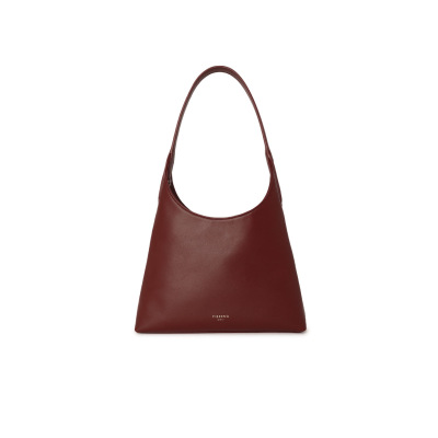 FIBRENO 小号牛皮HOBO包 平纹酒红色DIECI HOBO BAG MINI • WINE