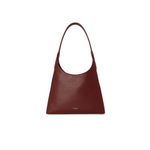 FIBRENO 小号牛皮HOBO包 平纹酒红色DIECI HOBO BAG MINI • WINE