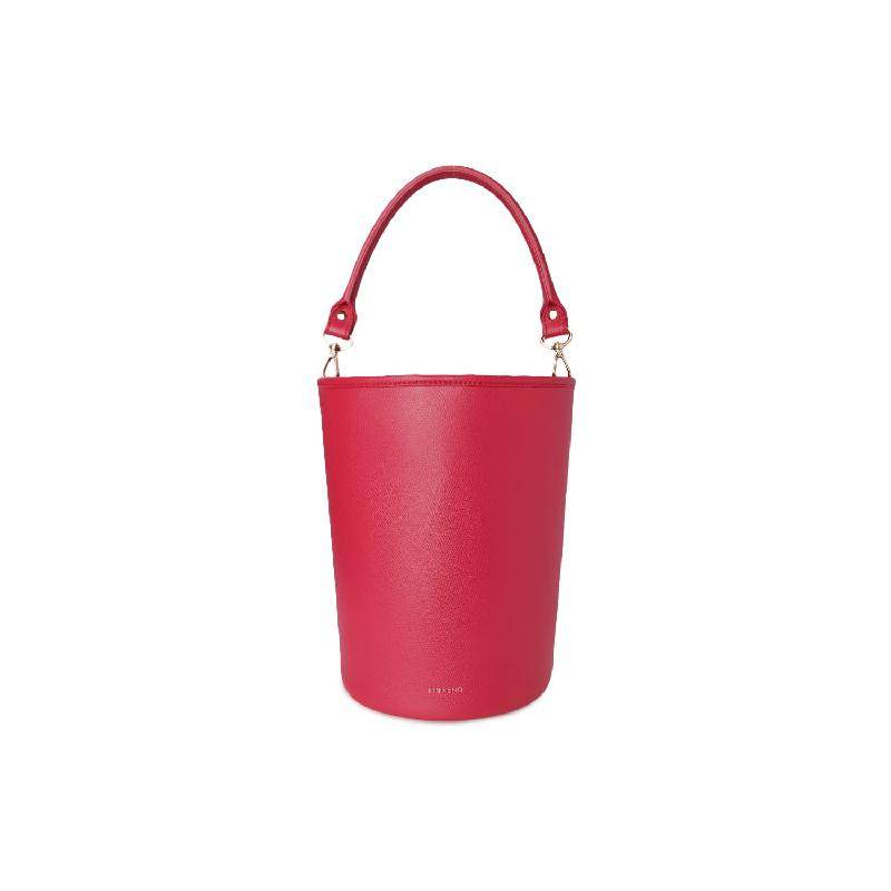 FIBRENO 圆桶包 荧光玫粉色 MY BUCKET BAG 尺寸：17X17X23.5CM