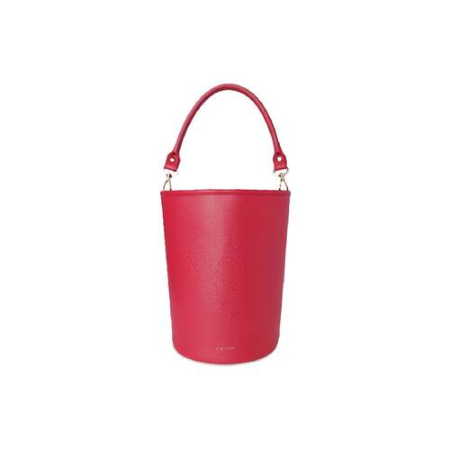 FIBRENO 圆桶包 荧光玫粉色 MY BUCKET BAG 尺寸：17X17X23.5CM