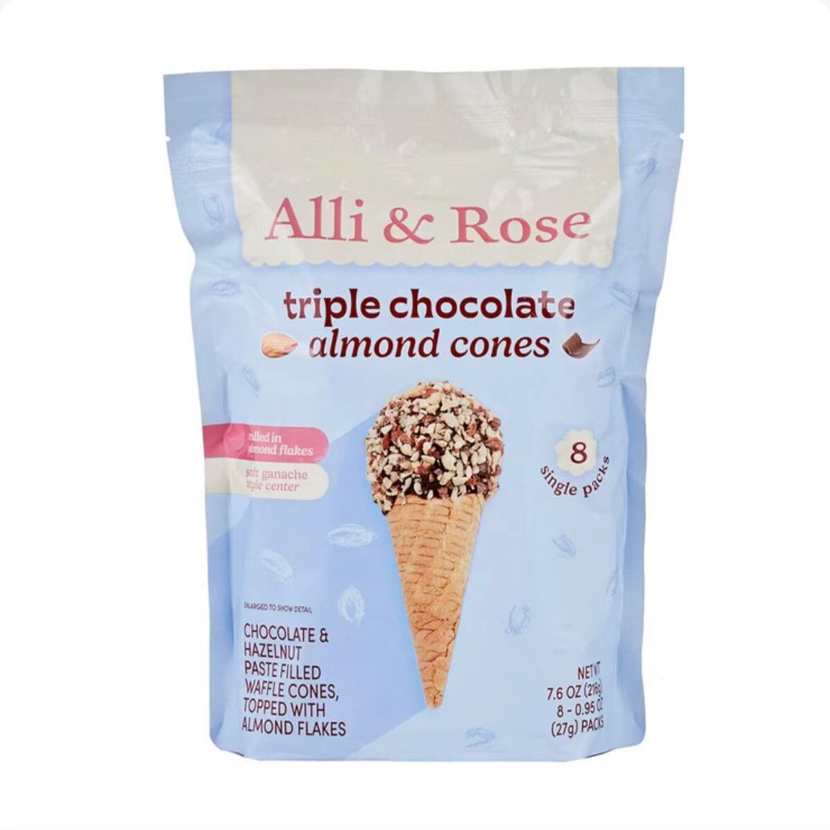 【顺丰】Alli&Rose 泰国进口 扁桃仁碎威化筒三重巧克力