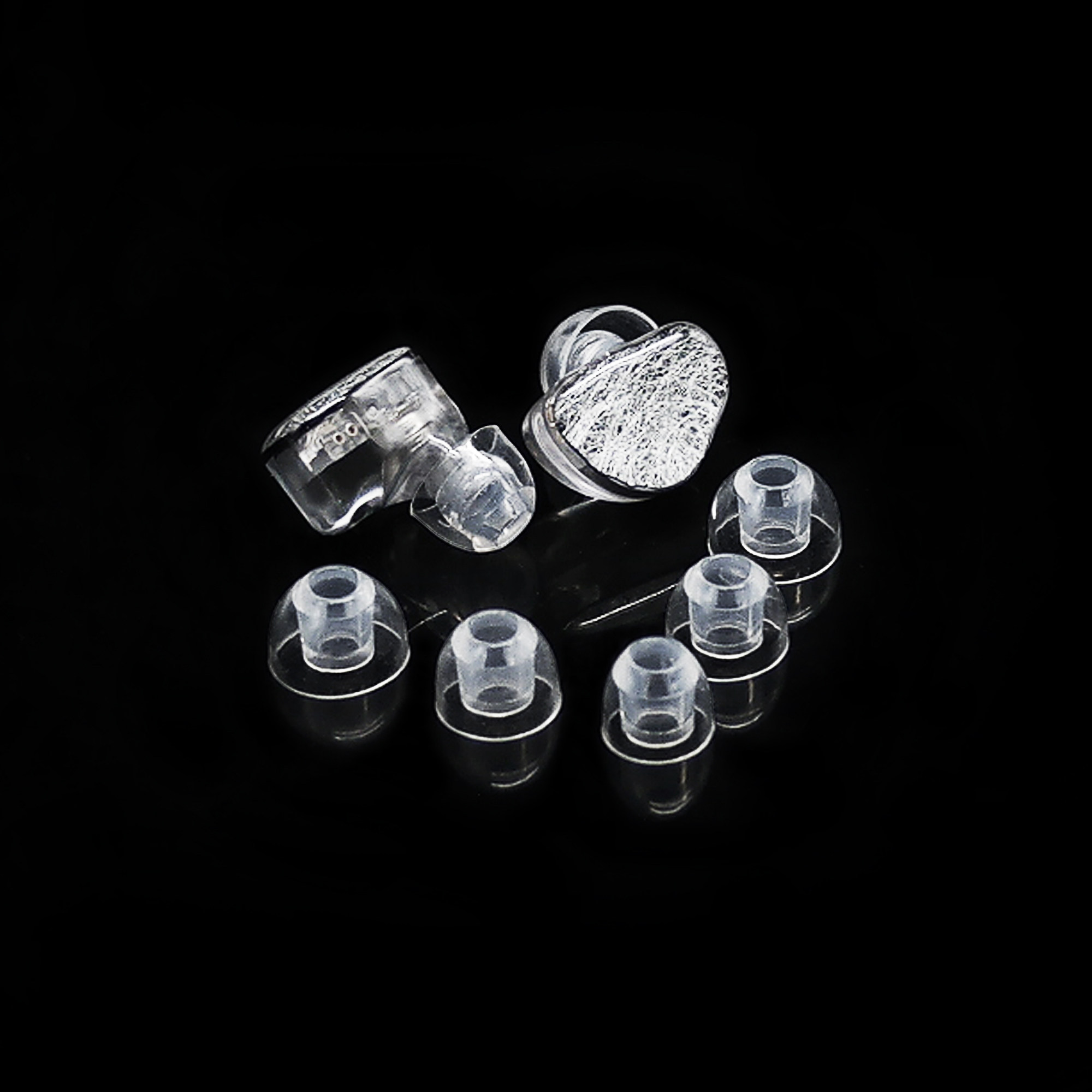 透明耳帽晶莹透亮硅胶耳机套柔韧舒适久戴不痛适用入耳式耳机树脂