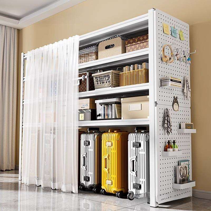 置物架多层收纳架货架家用储物架落地防尘下空式阳台储藏间铁架子