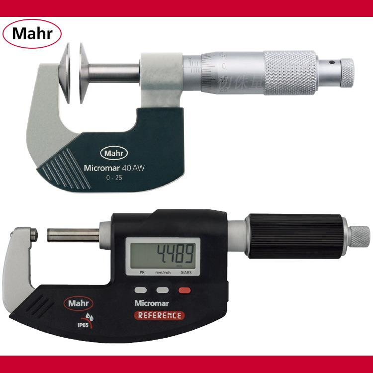德国马尔数显管壁厚千分尺40EWR-R公法线千分尺40AW非旋非盘形尺
