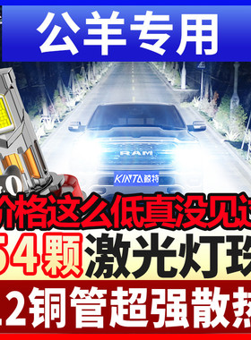 适用04-20款道奇ram公羊1500长角号LED大灯远光近光改装汽车灯泡