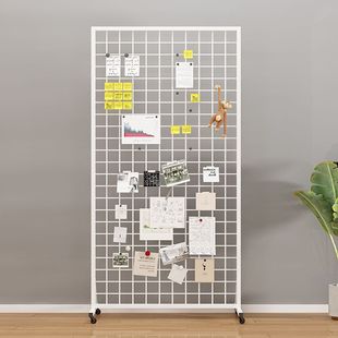 落地网格置物架立体移动照片墙摄影书画收纳饰品幼儿园作品展示架