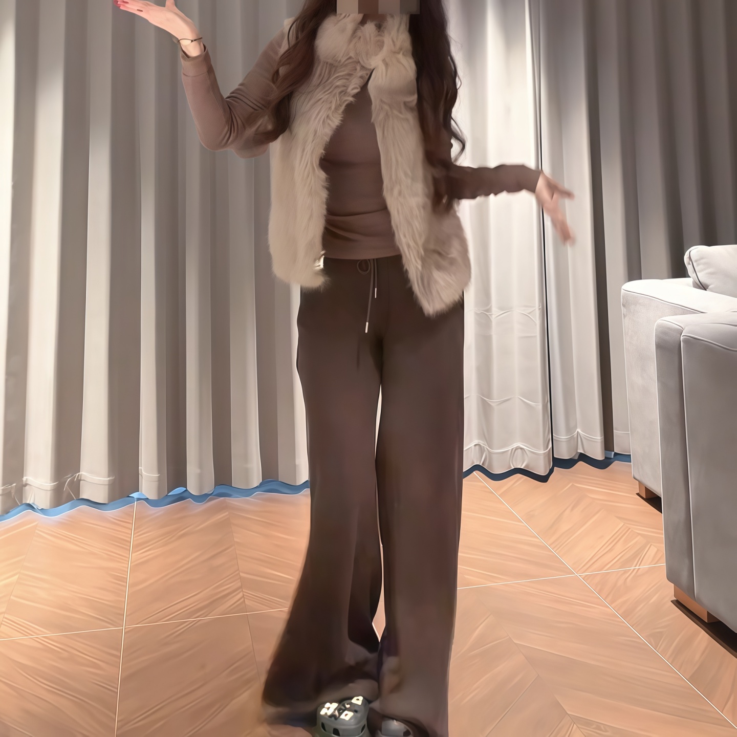 显瘦显腿长喇叭裤亲肤透气