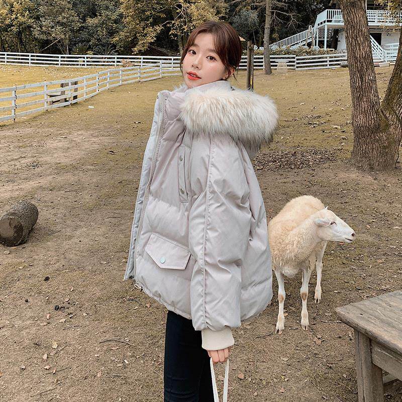 羽绒棉服女冬季大码派克服外套女2025年新款面包服胖MM设计感棉袄