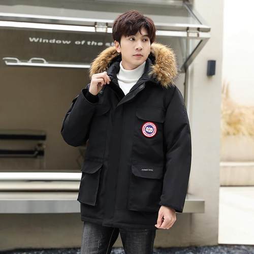 2025年冬季新款大码羽绒服女中长款加厚工装派克服冲锋衣情侣男女