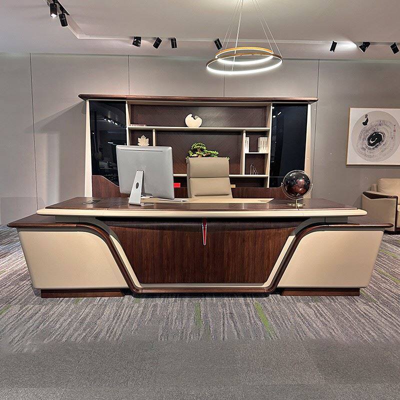 新中式轻奢老板桌老总办公桌椅简约董事长办公室大班台时尚总裁桌