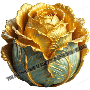 新款 金玉满堂白菜入百财贴纸摩托车电动车贴纸冰箱马桶防水贴电脑