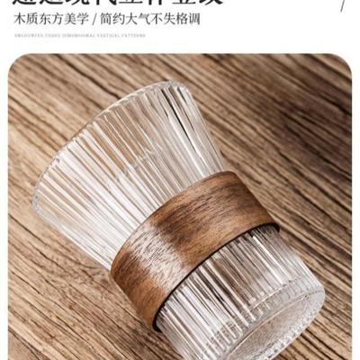 中式水杯家用套装客厅待客高颜值高级感玻璃花茶杯壶具喝水耐高温