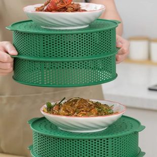 防菜罩 带盖夏天镂空蝇多层菜罩防虫 饭桌罩盖菜碗家用