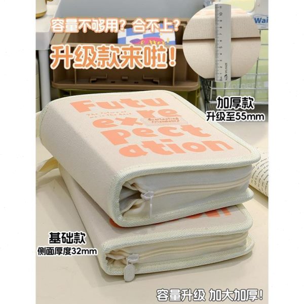 女生形美式初中笔袋书大容量笔盒铅笔女高文具盒女孩复古颜值超大
