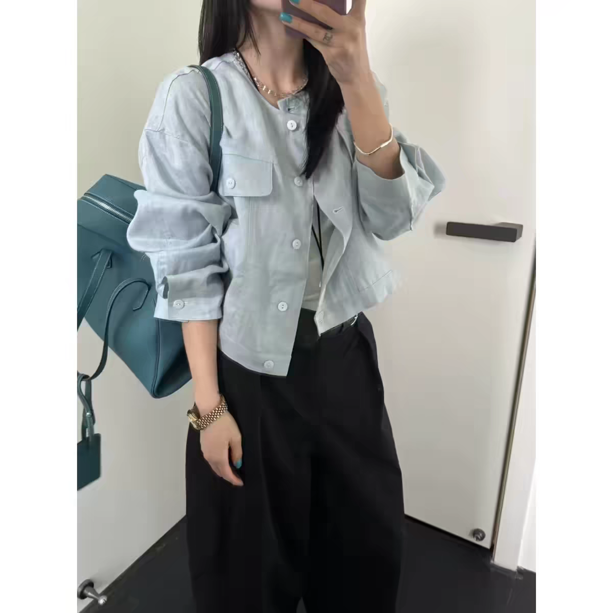 【小四清仓】【线下专柜货】C夏日款！工装风设计洋气时尚衬衫