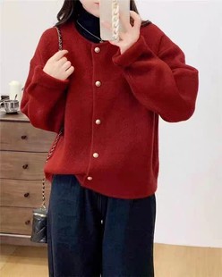 高品质厚厚开衫外套  金扣加厚开衫秋冬外套