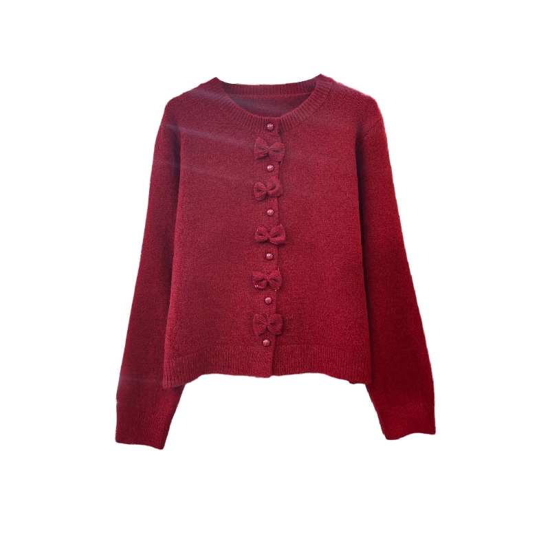 【小四专享】【重工蝴蝶扣】设计感新款开衫2025时髦开衫