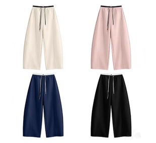 修饰腿型 云感弯刀裤 松紧腰云感空气棉弯刀裤 小四专享