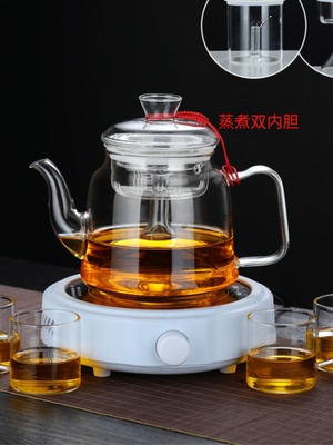 新品玻璃茶壶大容量煮茶壶耐高温蒸茶壶家用烧水煮茶器电陶炉茶具