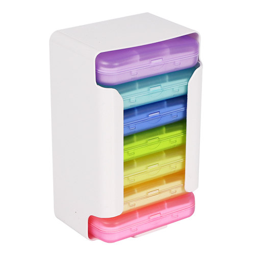 药盒7天28格大容量分装便携带老人星期一周早中晚饭前后装药盒子