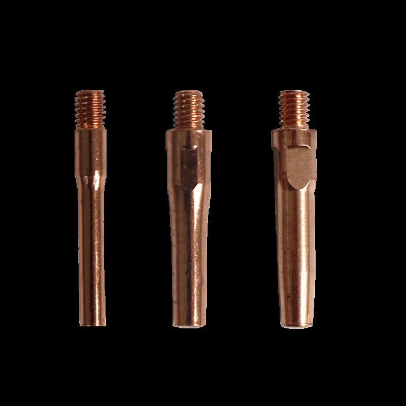 二保焊气保焊枪配件导电嘴紫铜M6*45 0.6 0.8 1.0 1.2导电咀嘴子