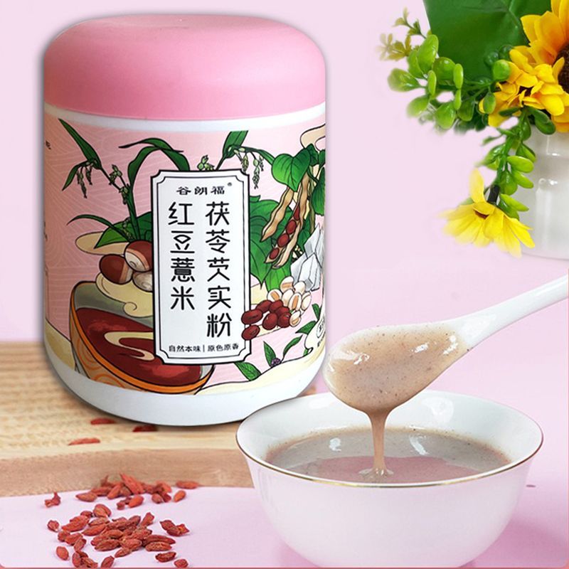 红豆薏米茯苓芡实粉山药薏仁粉五谷杂粮即食营养早餐代餐粉食品