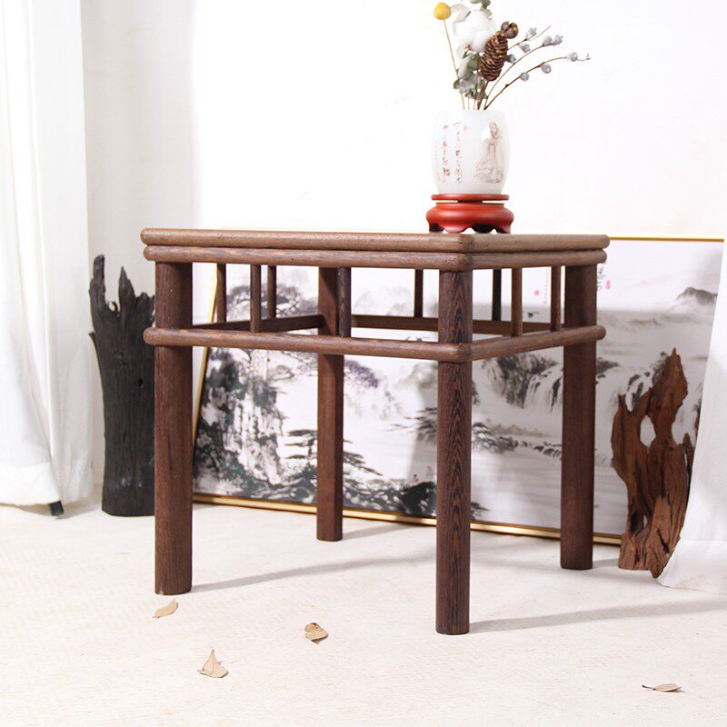 红木鸡翅木方桌茶桌儿童餐桌实木茶几桌沙发边桌中式小方桌榫卯桌