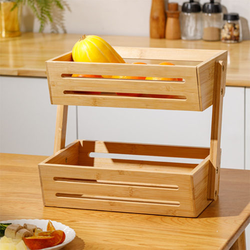 桌面收纳筐双层收纳篮水果收纳筐果篮面包篮蔬菜收纳篮厨房收纳筐