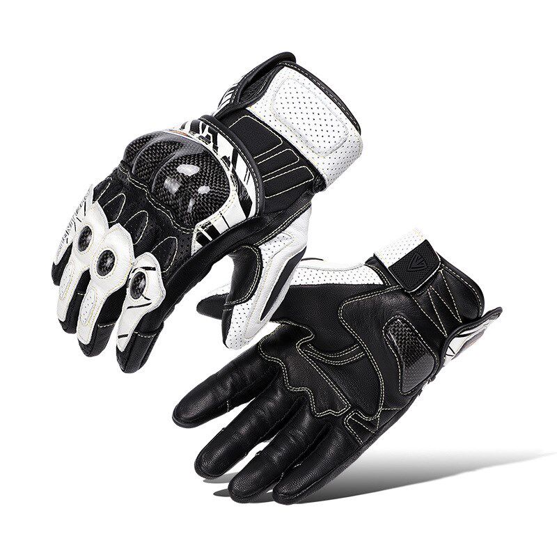 车轮不息碳纤维骑行防护手套防摔四季通用透气可触屏耐磨机车手套