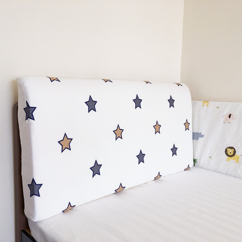卡通床头靠垫儿童实木床海绵防撞布艺软包榻榻米大靠背垫贴墙自粘