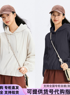 本来国内正品代购BNT250007防泼水宽松连帽罩衫休闲衬衫冬季新款