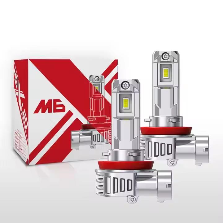 M6X 无风扇款12V 20W 2500LM 6500K LED汽车前大灯H8 H9 H11 LED