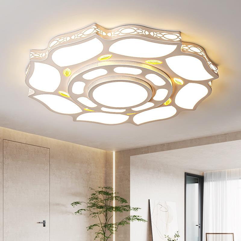 花形客厅灯2024新款简约现代大尺寸家用主灯超亮温馨大厅吸顶灯具