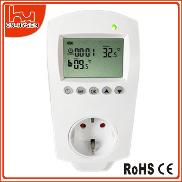温控器 碳晶墙暖温控器采暖温控器插头式电暖液晶温控器可编