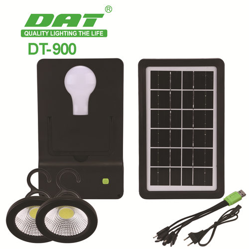 DT-900太阳能照明小系统可应急充电一体式小型照明灯太阳能板户外