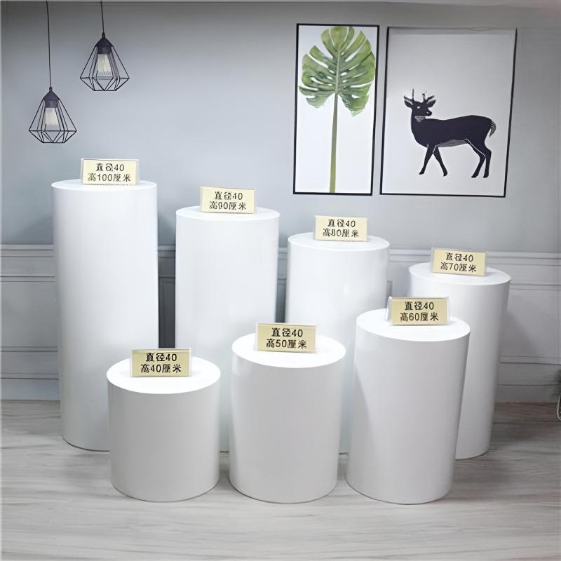 圆型木制圆柱高档烤漆展示台立柱展台展柜橱窗陈列柜模特道具底座