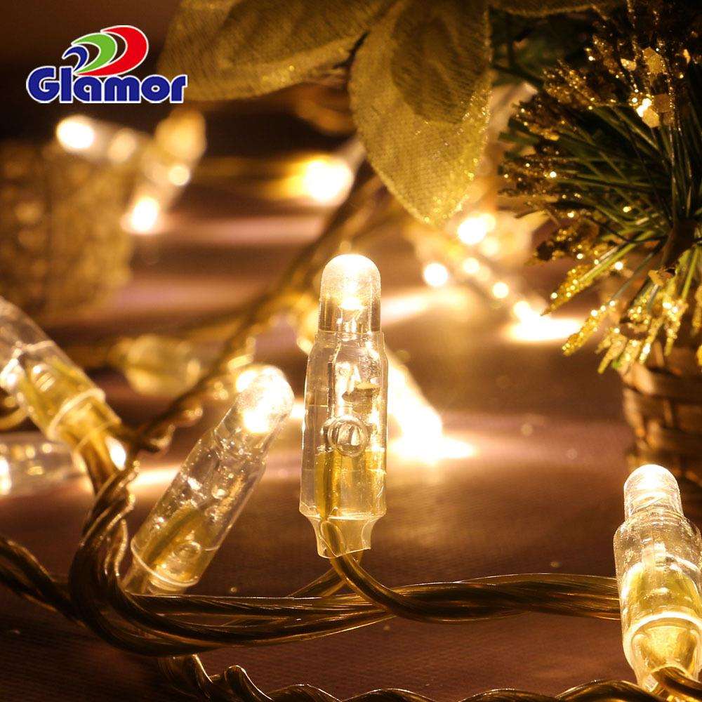 220V全灌胶LED星星灯LED灯串彩灯串灯常亮灯串闪动效果10米/100灯