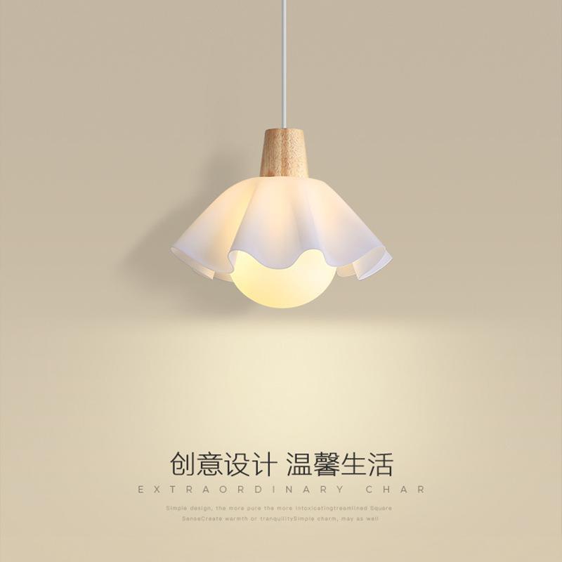 北欧卧室床头吊灯现代简约阳台灯玄关花朵小吊灯设计师网红餐厅灯