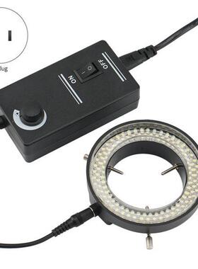 1套 黑色 塑料 AC110V 美规 可调144 LED环形灯 6500K 90V-240V用