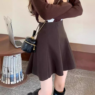 高腰显瘦韩版灯芯绒半身裙女秋冬新款防走光a字裙小个子伞裙