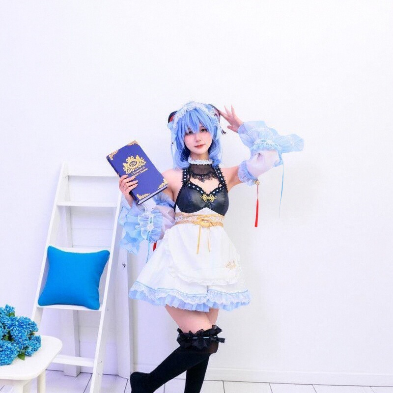 原神甘雨女仆装cos服王小美套装