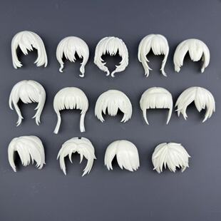 GSC粘土人头发 前头发白膜配件 diy魔改头发 正版散货