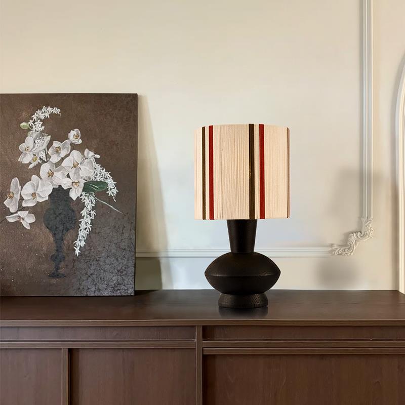 式覆古台灯卧室主卧关床灯中古侘寂XCTL532 法风高级感客厅玄装头