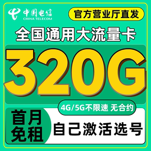 电信流量卡电话卡手机卡纯流量上网卡无线限流量卡全国通用大王卡