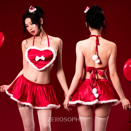 Zerosophy 「夜莓」性感爱心肚兜分体纯欲圣诞诱套装qqny女