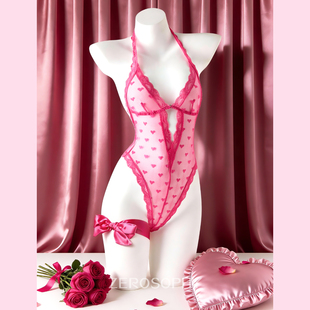 似欲Zerosophy「痴人之爱」爱心蕾丝镂空高开衩连体衣诱情调qqny