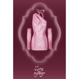 Zerosophy 「暗香」性感可撕镂空紧身内衣qqny兰花渔网透视连衣裙