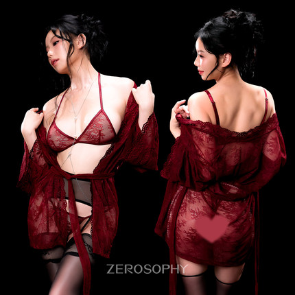 Zerosophy 「迷魂夜」性感蕾丝比基尼情调套分体诱惑情调内衣女qq